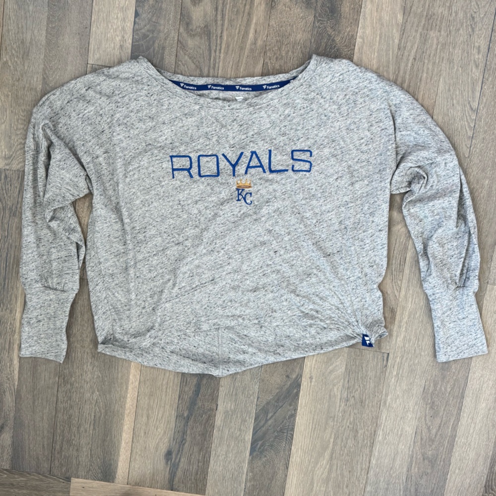 Like New FANATICS Kansas City Royals Gray Lightweight Shirt